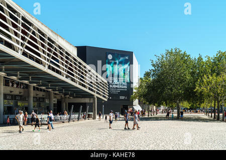 Lissabon, Portugal - 10. AUGUST 2017: Das Ozeanarium befindet sich im Parque das Nacoes, das war die Messe für die 1998 Expositio entfernt Stockfoto