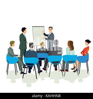 Training im Büro Stock Vektor