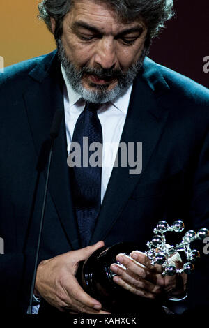 San Sebastian, Spanien. 26 Sep, 2017. Schauspieler Ricardo Darin erhält die Donostia Award während der 65Th San Sebastian Film Festival in San Sebastian, Spanien, am 26. September 2017. Credit: Gtres Información más Comuniación auf Linie, S.L./Alamy leben Nachrichten Stockfoto