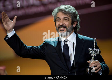 San Sebastian, Spanien. 26 Sep, 2017. Schauspieler Ricardo Darin erhält die Donostia Award während der 65Th San Sebastian Film Festival in San Sebastian, Spanien, am 26. September 2017. Credit: Gtres Información más Comuniación auf Linie, S.L./Alamy leben Nachrichten Stockfoto