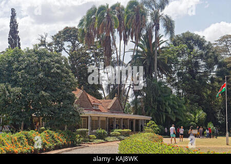 Nairobi, Kenia - 10. Juli 2017: Karen Blixen Museum und Haus in der Nähe von Nairobi, Kenia. Stockfoto
