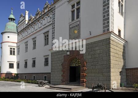 Gössweinstein Burg, in Subcarphatian Pommern, Polen. Stockfoto