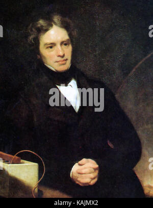 MICHAEL FARADAY (1791-1867) Englische Wissenschaftler von Thomas Phillips 1842 lackiert Stockfoto