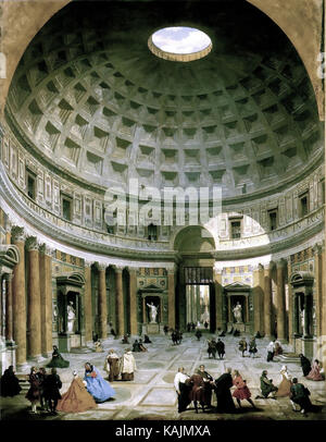 GIOVANNI PAOLO PANINI (1691-1765) italienischer Künstler. Undatierte Gemälde des Pantheon, Rom Stockfoto