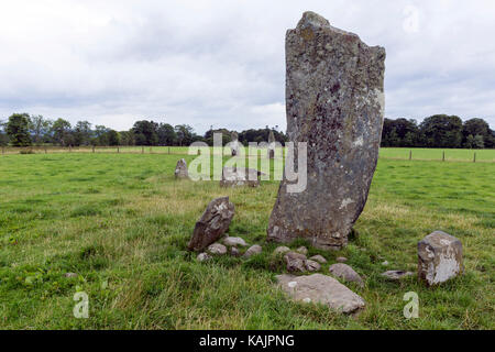 Nether largie stehende Steine, kilmartin, Argyll und Bute, Schottland, Großbritannien Stockfoto