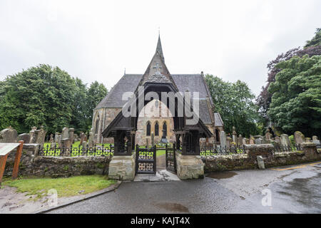 Luss Parish Church, Luss, am Westufer von Loch Lomond, Argyll & Bute, Schottland, Großbritannien Stockfoto