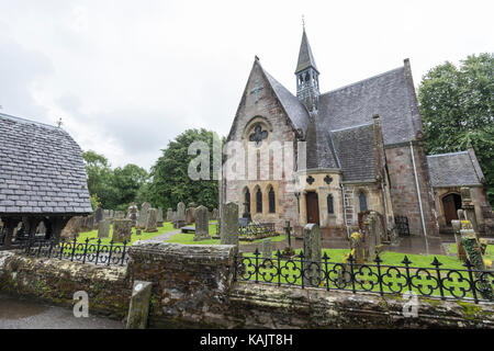 Luss Parish Church, Luss, am Westufer von Loch Lomond, Argyll & Bute, Schottland, Großbritannien Stockfoto