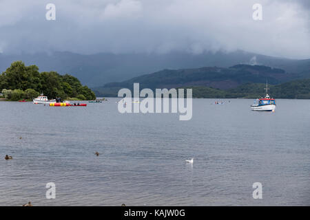 Luss, am Westufer von Loch Lomond, Argyll & Bute, Schottland, Großbritannien Stockfoto