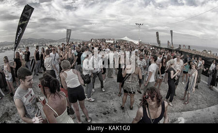 Ibiza clubbers Stockfoto