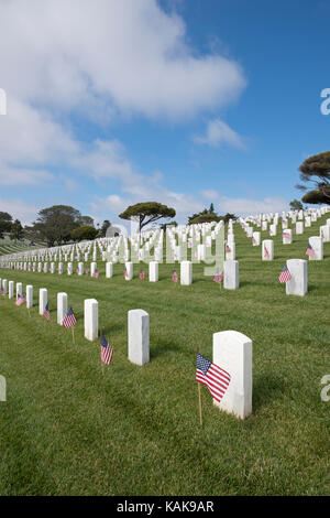 Fort Rosecrans National Cemetery, San Diego, Kalifornien, USA Stockfoto