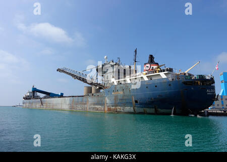 Algosteel ein Massengutschiff Schiff See Frachter Verladen mit Salz In Goderich von Ontario, Kanada am Lake Huron im Besitz der Algoma Central Stockfoto
