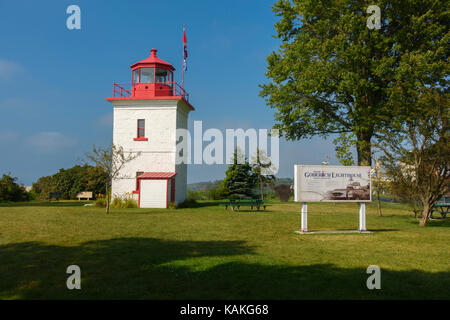 Der Goderich Leuchtturm am Hafen Goderich am Lake Huron Ontario Kanada Stockfoto