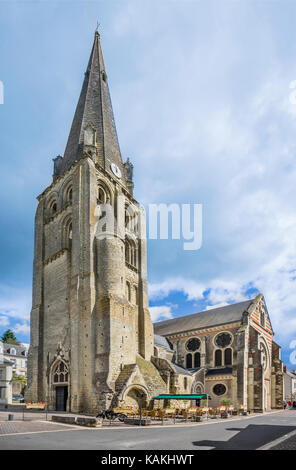 Frankreich, Indre-et-Loire, Chinon, Bourgueil, Kirche des Heiligen Johannes des Täufers Stockfoto