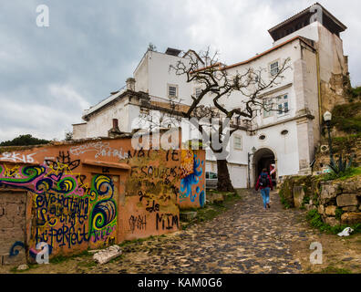 Graffiti in den Straßen von Lissabon, Portugal Stockfoto