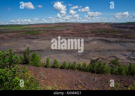 Der Rumpf Rost Mahoning, der weltweit größten Tagebau Eisenerzmine. Stockfoto