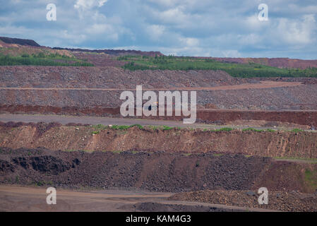 Der Rumpf Rost Mahoning, der weltweit größten Tagebau Eisenerzmine. Stockfoto