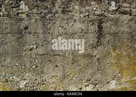 Alte grungy beige Wand Textur, in der Nähe Stockfoto