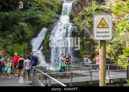 Triberg, Deutschland - 17. August 2017: Triberger Wasserfälle, einer der höchsten Wasserfälle in Deutschland am 17. August 2017. Stockfoto