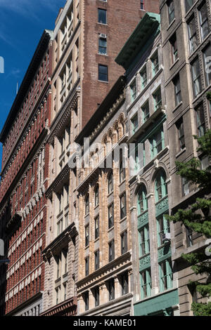 Architektur in der East 16th Street, NYC, USA Stockfoto