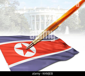 Nordkorea alert mit Spannung für alle. Stockfoto