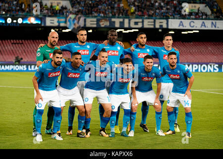 Neapel, Italien. 26 Sep, 2017. Neapel - Italien 26/09/2017 S.S.C. NAPOLIl während der Liga Uefa Champions Match zwischen S.S.C. NAPOLI und FEYENOORD im Stadio San Paolo von Neapel. Credit: Emanuele Sessa/Pacific Press/Alamy leben Nachrichten Stockfoto