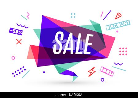 Ribbon Banner mit Text Verkauf Stock Vektor