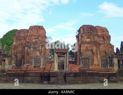 Prasat Hin Muang Tam schrein Komplex, die gut erhaltenen Khmer Tempel in der Provinz Buriram Thailand Stockfoto