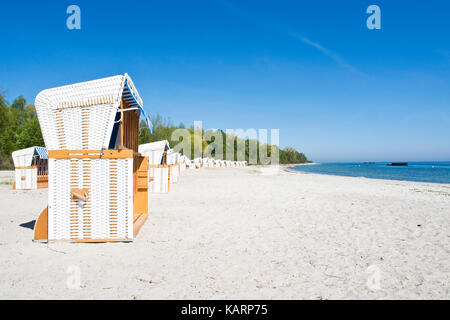 Boltenhagen, strandkörbe an der Ostsee, strandkoerbe-an-der-Ostsee Stockfoto