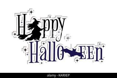 Happy Halloween. Halloween Vektor Design mit Happy Halloween-Schriftzug. Vector Illustration. Stock Vektor