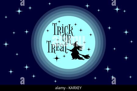 Trick oder Festlichkeit. Halloween Vektor Design mit Trick oder Beschriftung behandeln. Vector Illustration. Stock Vektor