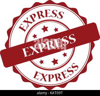 Express roten Stempel Abbildung Stock Vektor