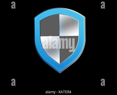 Blick auf ein Schild Symbol dargestellt auf eine futuristische Interface - Sicherheit und Internet Konzept Stockfoto