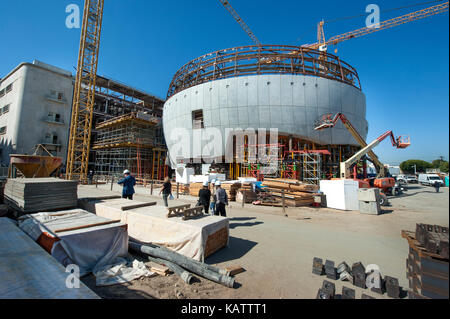 Los Angeles, USA. 27 Sep, 2017. Momentan eine Baustelle auf der Akademie Museum von Motion Pictures, entworfen vom Architekten Renzo Piano in Los Angeles, CA und Abschluss für 2019 geplant. Credit: Robert Landau/Alamy leben Nachrichten Stockfoto