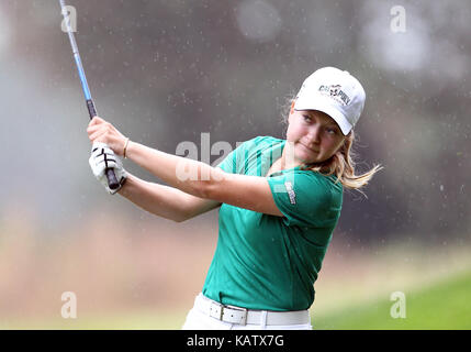 September 25, 2017. Mallory Mühlbauer von Cal Poly University konkurriert in der in der NCAA Rose City Invitational Golf Turnier 2017 Langdon Farms, Aurora oder statt. Larry C. Lawson/CSM Stockfoto