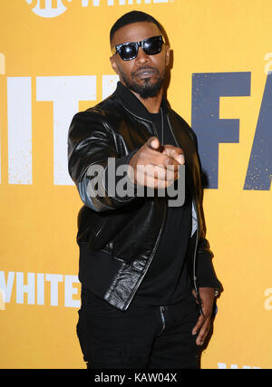 West Hollywood, Kalifornien, USA. 27 Sep, 2017. JAMIE FOXX besucht die Premiere von "Showtime" Weiß Berühmten' an der Jeremy in West Hollywood. Credit: Birdie Thompson/AdMedia/ZUMA Draht/Alamy leben Nachrichten Stockfoto