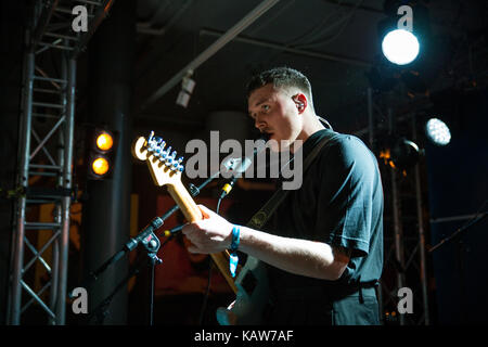 Der norwegische Sänger, Songwriter und Musiker Gundelach führt an der Norwegischen Musik Festival Trondheim Aufruf 2016 leben. Norwegen, 06/02 2016. Stockfoto