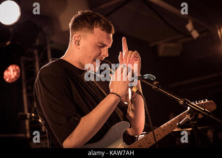 Der norwegische Sänger, Songwriter und Musiker Gundelach führt an der Norwegischen Musik Festival Trondheim Aufruf 2016 leben. Norwegen, 06/02 2016. Stockfoto