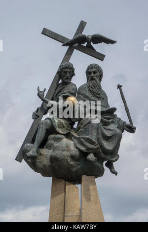 Ungarn, Mohacs, Statue der Heiligen Dreifaltigkeit Stockfoto