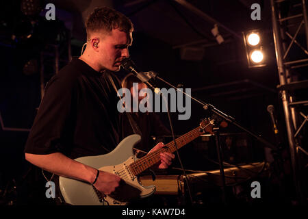 Der norwegische Sänger, Songwriter und Musiker Gundelach führt an der Norwegischen Musik Festival Trondheim Aufruf 2016 leben. Norwegen, 06/02 2016. Stockfoto