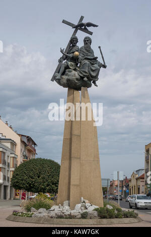 Ungarn, Mohacs, Statue der Heiligen Dreifaltigkeit Stockfoto