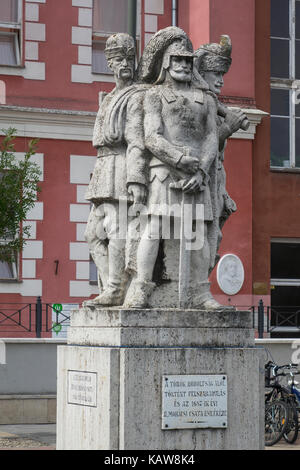Ungarn, Mohacs, Soldaten Statue in Szechenyi Platz Stockfoto