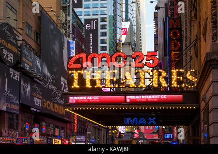 AMC 25 an der 42nd Street in New York City Stockfoto