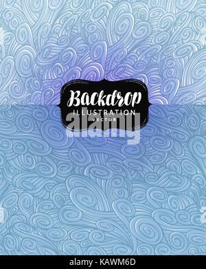 Hintergrund Hintergrund. Frost, Locken, Wellen, wirbelt Konzept. Vector Illustration Stock Vektor