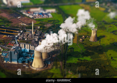 Luftaufnahme des Kraftwerks. Stockfoto