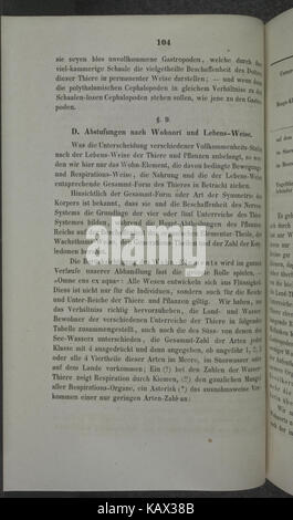 Dieser Titel bezieht sich auf eine wissenschaftliche Arbeit in deutscher Sprache über die Entwicklungsgesetze der organischen Welt während der Erdenbildung. Sie konzentriert sich auf die Naturgeschichte der Erdoberfläche und der organischen Welt. Stockfoto