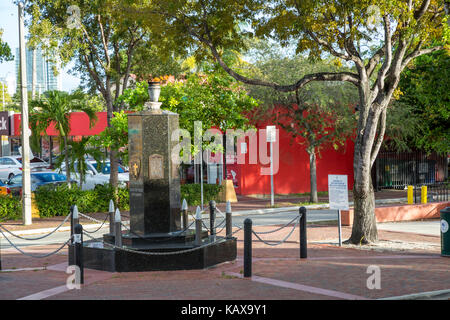 Miami, Florida. Gedenkstätte für die Märtyrer der Schweinebucht-invasion, Little Havana. Stockfoto