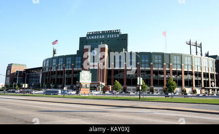 Green Bay, Wisconsin, Lambeau Field home der NFL Green Bay Packers. Stockfoto