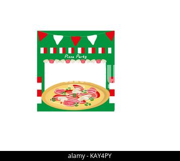Pizza Party Poster Stock Vektor
