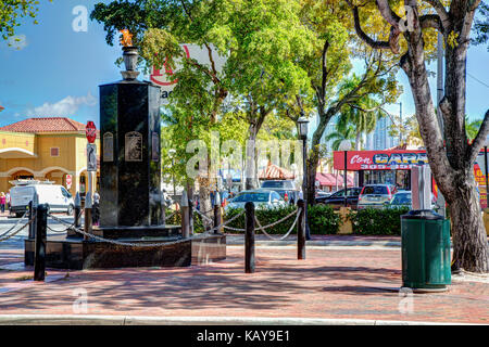 Miami, Florida. Gedenkstätte für die Märtyrer der Schweinebucht-invasion, Little Havana. Stockfoto