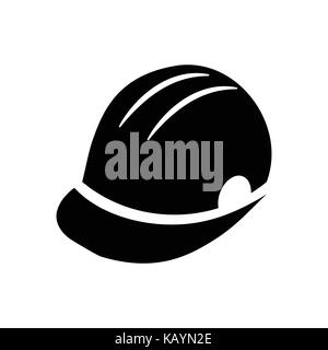 Schutzhelm iconic Symbol auf weißem Hintergrund. Vektor ein futuristisches Design. Stock Vektor